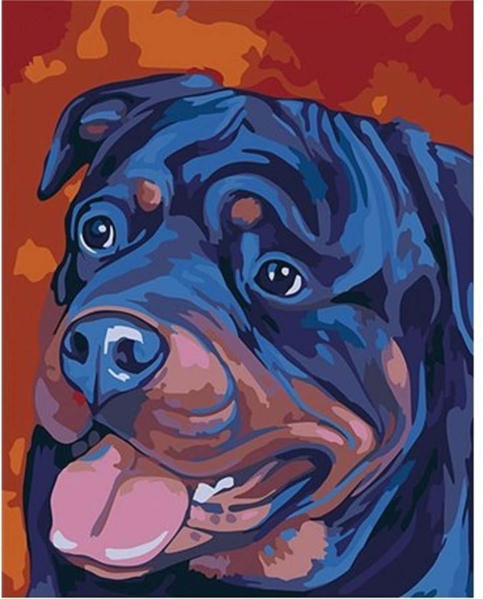 Wizardi Paint by Numbers | Rottweiler - T16130087